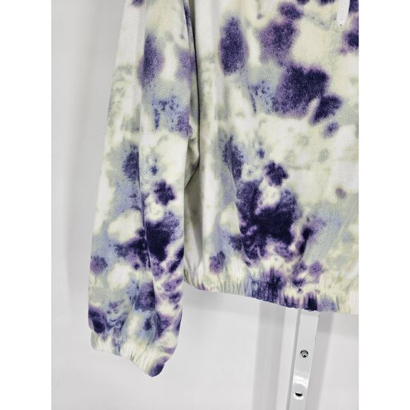 So Women's Tie Dye Long Sleeve 1/3 Zip Elastic Hem Pullover Jacket Size XL - Picture 2 of 4
